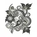  negative space tattoo design idea