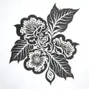  negative space tattoo design idea