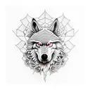 lobo com bulsula tattoo design idea