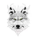 lobo com bulsula tattoo design idea