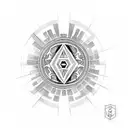 Create a tattoo design inspired by Aztec art featuring a ring of fire eclipse as the central element tattoo design idea