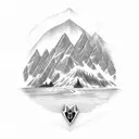 arrowhead with mountains inside it  tattoo design idea