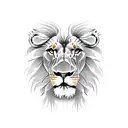 lion skull tattoo design idea