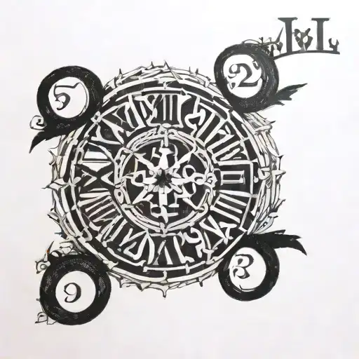 april 5th 2023 roman numerals tattoo design idea