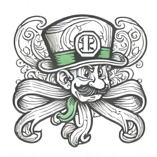 Luigi hat awareness ribbon tattoo design idea