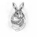 lapin tattoo design idea