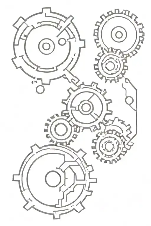 cogs showing tattoo design idea