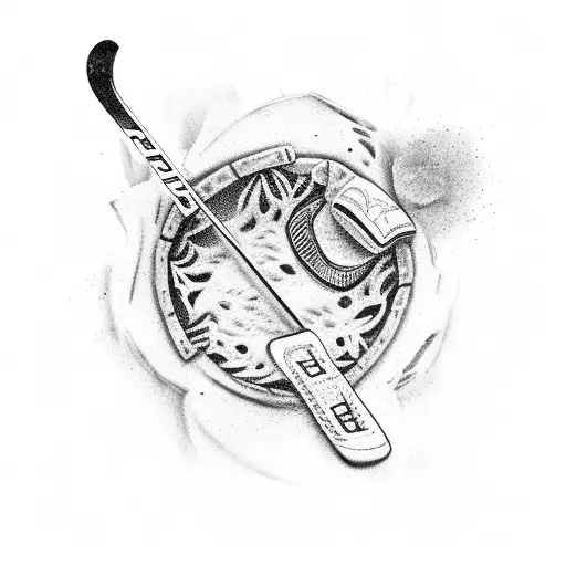 ice hockey player, lasagna, rock tattoo design idea