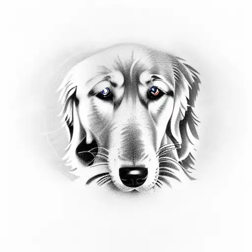 golden retriever, ice hockey player, lasagna, rock tattoo design idea