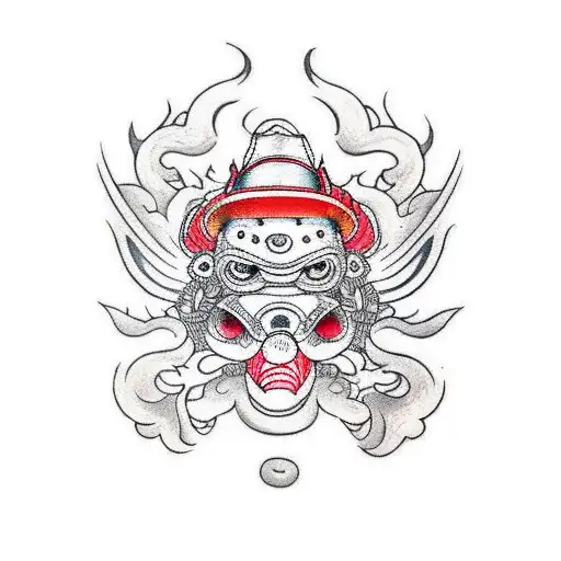 firefighter tattoo design idea