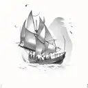 burn the ships tattoo design idea