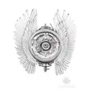 winged wheel  tattoo design idea