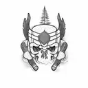 Hooligans Ice Hockey Text: Limmatblock tattoo design idea