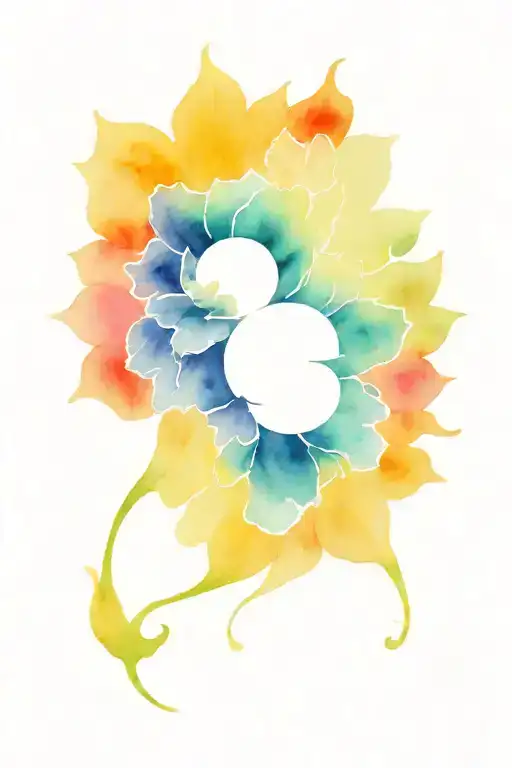floral with the number 831  tattoo design idea