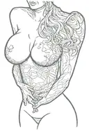 titties shaped like tattoo design idea