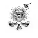 two face tattoo design idea