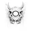 two face tattoo design idea