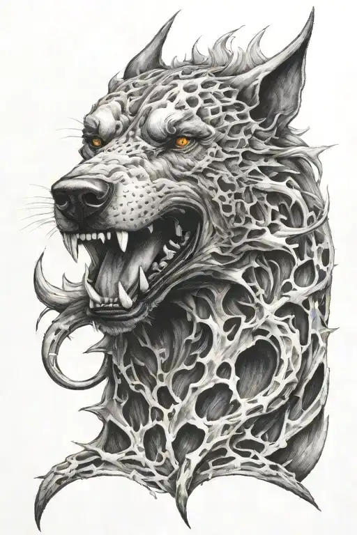 hell hound  tattoo design idea