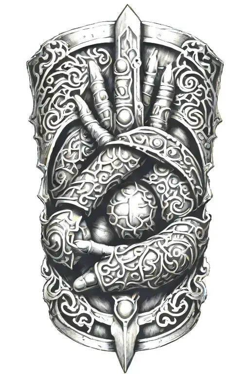 gauntlet tattoo design idea