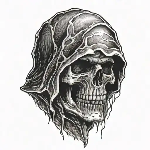 reaper, full body tattoo design idea