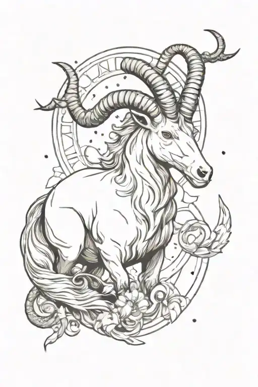 Capricorn tattoo design idea