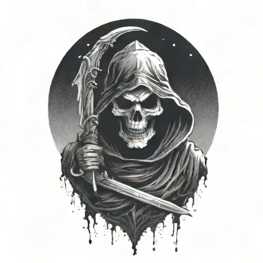 grim reaper tattoo design idea