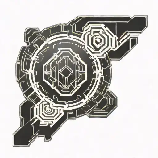 tron disc tattoo design idea