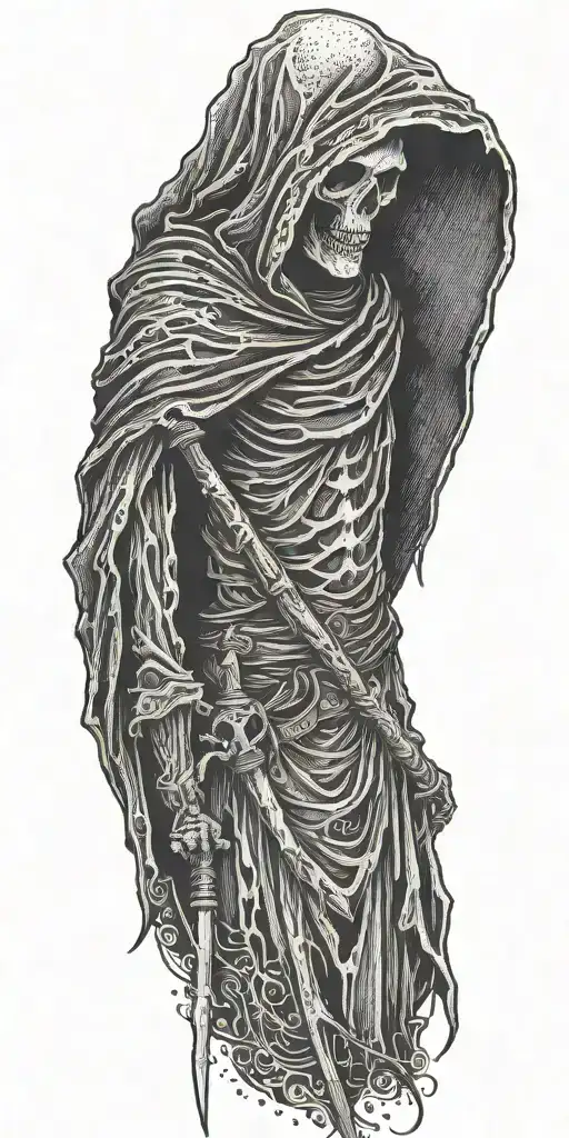 grim reaper tattoo design idea