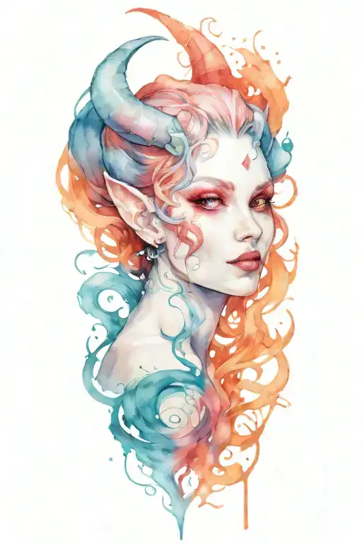 succubus tattoo design idea