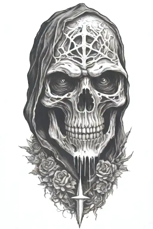 Reaper, darkness, tattoo design idea
