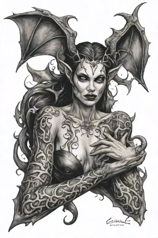 succubus  tattoo design idea
