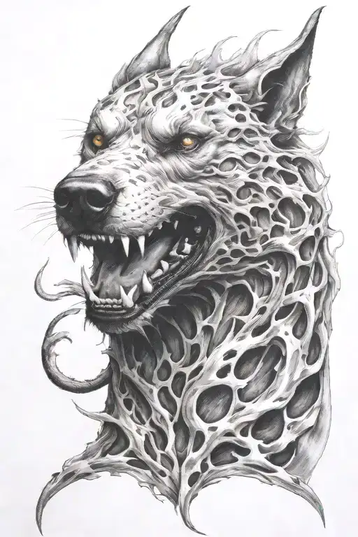 hell hound  tattoo design idea
