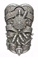 gauntlet tattoo design idea