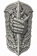 gauntlet tattoo design idea