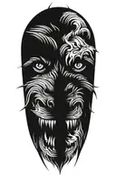 hell hound tattoo design idea