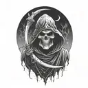 grim reaper tattoo design idea