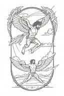 icarus falling tattoo design idea