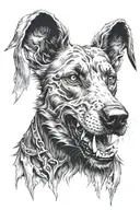 hell hound  tattoo design idea
