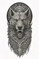 hell hound tattoo design idea