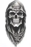 hooded reaper tattoo design idea