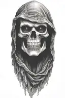 hooded reaper tattoo design idea