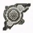 tron disc tattoo design idea