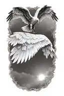icarus falling tattoo design idea