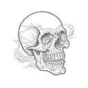 laughing skull tattoo design idea