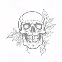 laughing skull tattoo design idea