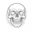laughing skull tattoo design idea