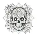 skull  mandala tattoo design idea