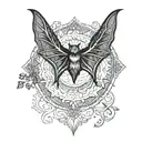 bat mandala tattoo design idea