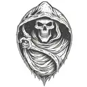 Grim reaper, hooded tattoo design idea