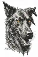 hell hound  tattoo design idea